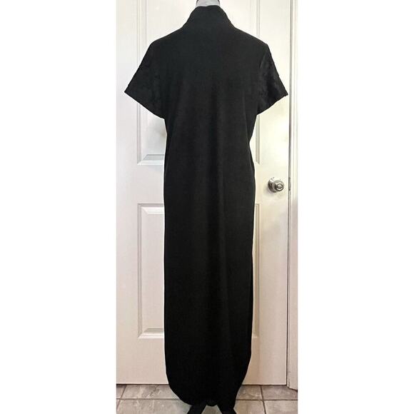 Womens Caftan Robe Long Short Sleeved Embroidered Lace Sleep Gown S Cottagecore - Picture 5 of 7